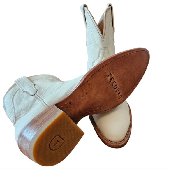 Tecovas Women's The Penny Western Cowboy Leather Boots Bone (lvory) Size 9.5 - Picture 14 of 16